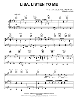page one of Lisa, Listen To Me (Piano, Vocal & Guitar Chords (Right-Hand Melody))