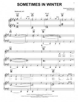 page one of Sometimes In Winter (Piano, Vocal & Guitar Chords (Right-Hand Melody))
