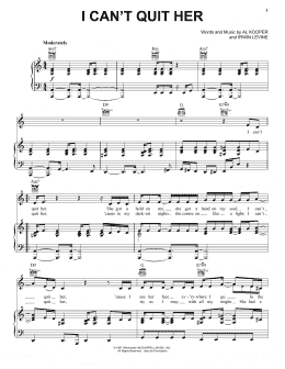 page one of I Can't Quit Her (Piano, Vocal & Guitar Chords (Right-Hand Melody))