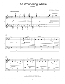 page one of The Wondering Whale (Toccata) (Educational Piano)
