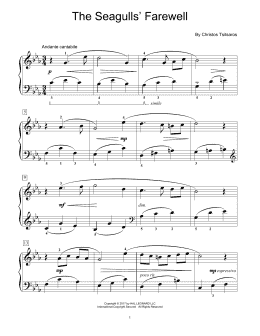 page one of The Seagulls' Farewell (Educational Piano)