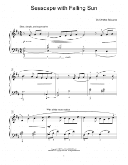 page one of Seascape With Falling Sun (Educational Piano)