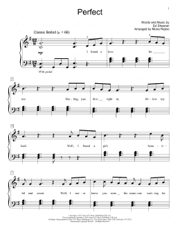 page one of Perfect (Educational Piano)