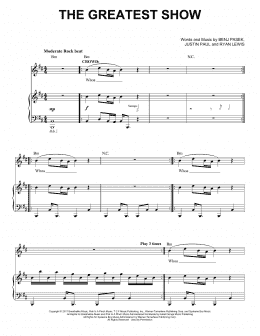 page one of The Greatest Show (from The Greatest Showman) (Piano & Vocal)