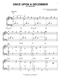 page one of Once Upon A December (from Anastasia) (Easy Piano)