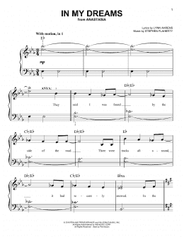 page one of In My Dreams (from Anastasia) (Easy Piano)