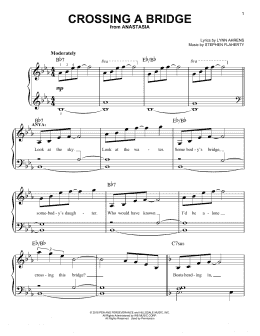 page one of Crossing A Bridge (from Anastasia) (Easy Piano)