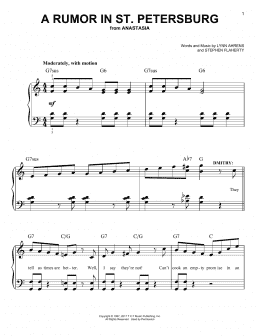 page one of A Rumor In St. Petersburg (from Anastasia) (Easy Piano)