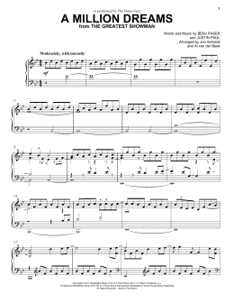page one of A Million Dreams (from The Greatest Showman) (Piano Solo)