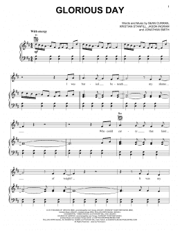 page one of Glorious Day (Piano, Vocal & Guitar Chords (Right-Hand Melody))