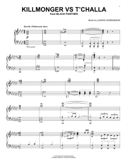 page one of Killmonger Vs T'Challa (from Black Panther) (Piano Solo)