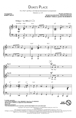page one of Duke's Place (2-Part Choir)