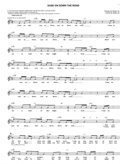 page one of Ease On Down The Road (Lead Sheet / Fake Book)