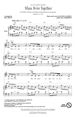page one of When We're Together (SATB Choir)
