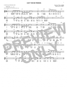 page one of Can't We Be Friends (Lead Sheet / Fake Book)