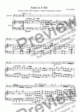 page one of Suite in A-flat