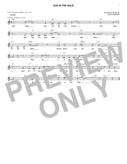 page one of Ace In The Hole (Lead Sheet / Fake Book)