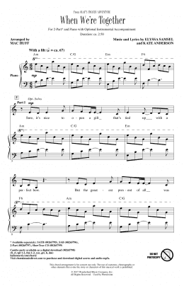 page one of When We're Together (2-Part Choir)