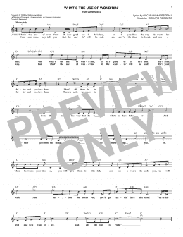 page one of What's The Use Of Wond'rin' (Lead Sheet / Fake Book)