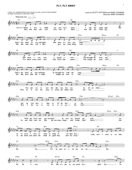 page one of Fly, Fly Away (from Catch Me If You Can) (Lead Sheet / Fake Book)