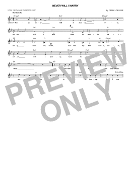 page one of Never Will I Marry (Lead Sheet / Fake Book)