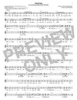 page one of Tradition (Lead Sheet / Fake Book)