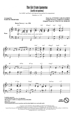 page one of The Girl From Ipanema (Garota De Ipanema) (SATB Choir)