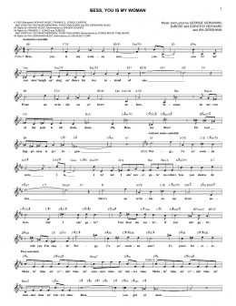 page one of Bess, You Is My Woman (Lead Sheet / Fake Book)