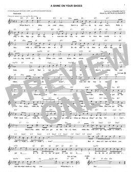 page one of A Shine On Your Shoes (Lead Sheet / Fake Book)