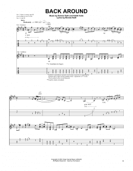 page one of Back Around (Guitar Tab)