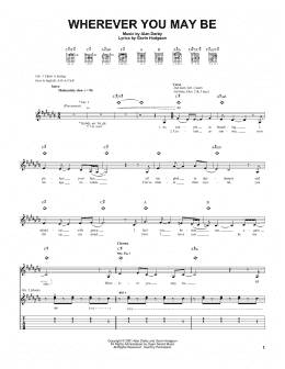page one of Wherever You May Be (Guitar Tab)