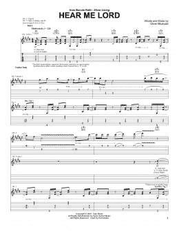 page one of Hear Me Lord (Guitar Tab)