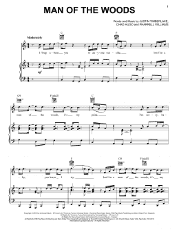 page one of Man Of The Woods (Piano, Vocal & Guitar Chords (Right-Hand Melody))