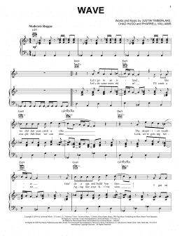 page one of Wave (Piano, Vocal & Guitar Chords (Right-Hand Melody))