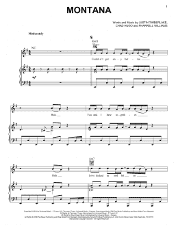 page one of Montana (Piano, Vocal & Guitar Chords (Right-Hand Melody))