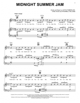 page one of Midnight Summer Jam (Piano, Vocal & Guitar Chords (Right-Hand Melody))