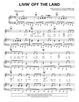 page one of Livin' Off The Land (Piano, Vocal & Guitar Chords (Right-Hand Melody))