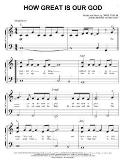 page one of How Great Is Our God (Big Note Piano)