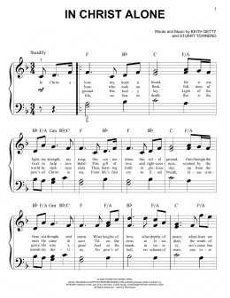 page one of In Christ Alone (Big Note Piano)
