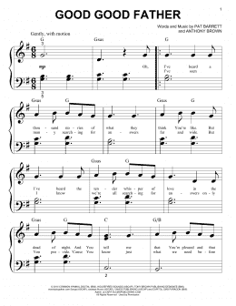 page one of Good Good Father (Big Note Piano)