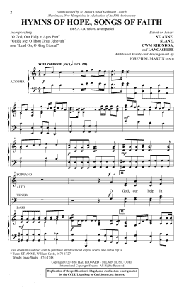 page one of Hymns Of Hope, Songs Of Faith (SATB Choir)