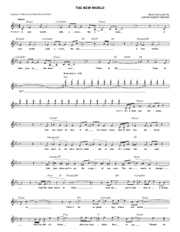 page one of The New World (from Songs for a New World) (Lead Sheet / Fake Book)