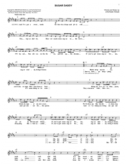 page one of Sugar Daddy (Lead Sheet / Fake Book)