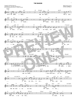 page one of The Mason (Lead Sheet / Fake Book)