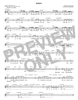 page one of Sunday (Lead Sheet / Fake Book)
