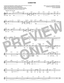 page one of Summertime (Lead Sheet / Fake Book)
