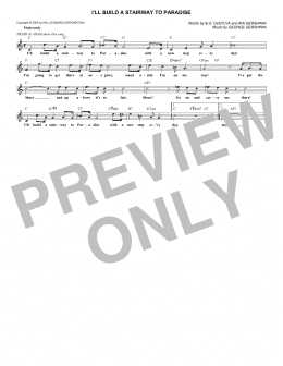 page one of I'll Build A Stairway To Paradise (Lead Sheet / Fake Book)