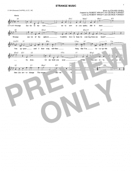page one of Strange Music (Lead Sheet / Fake Book)