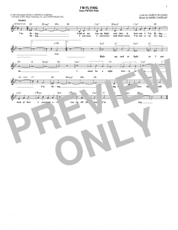 page one of I'm Flying (Lead Sheet / Fake Book)