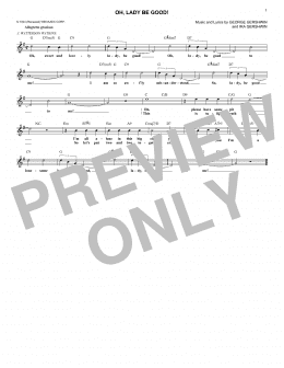 page one of Oh, Lady Be Good! (Lead Sheet / Fake Book)